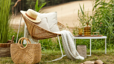 fauteuil en rotin salon de jardin coin détente